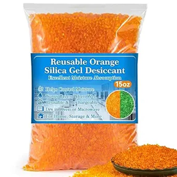 orange reusable silica gel beads