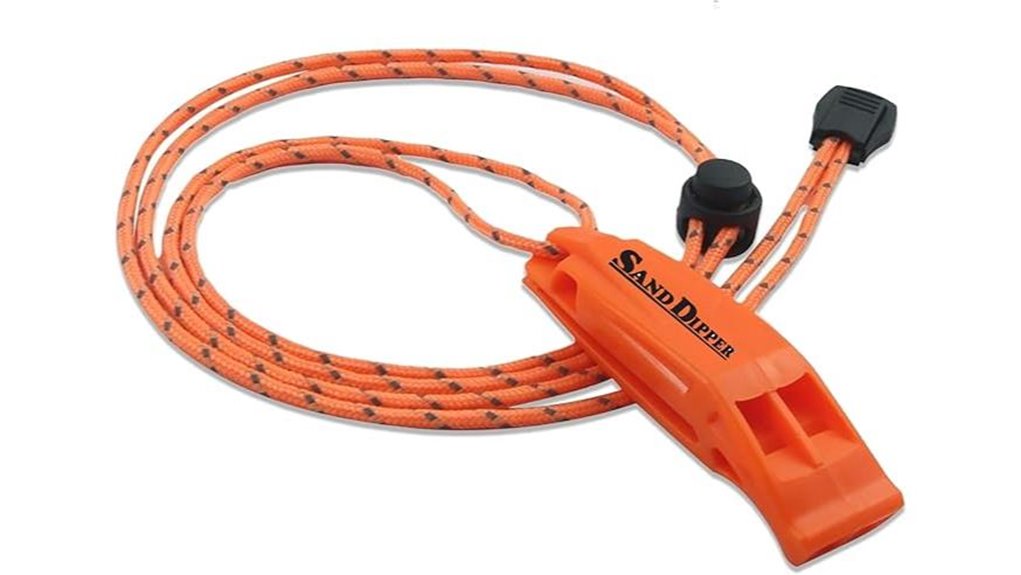 orange waterproof sand whistle
