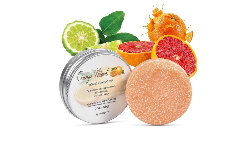 organic solid orange shampoo