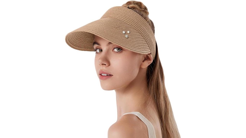 output in english ellewin women s straw visor
