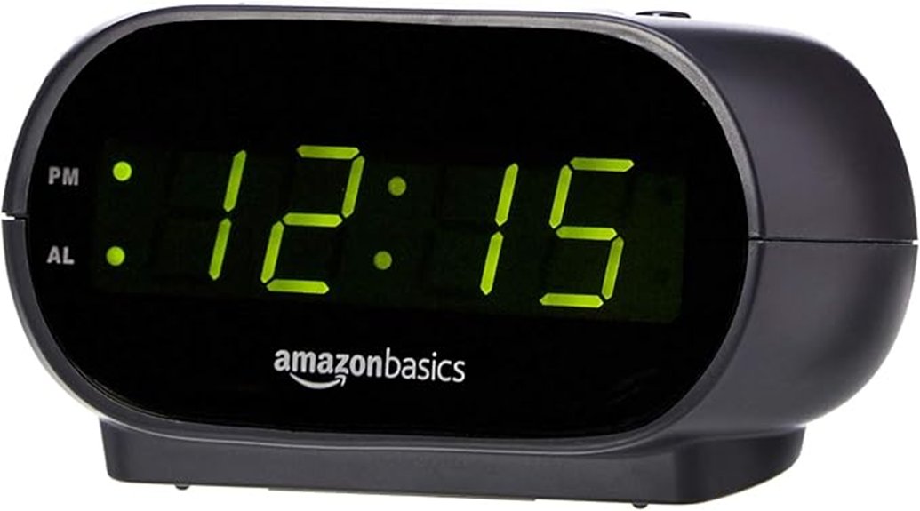 oval led alarm clock