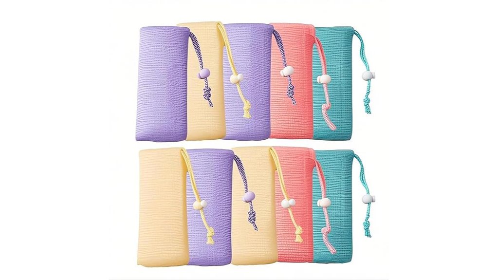 pack of exfoliating mesh soapbags
