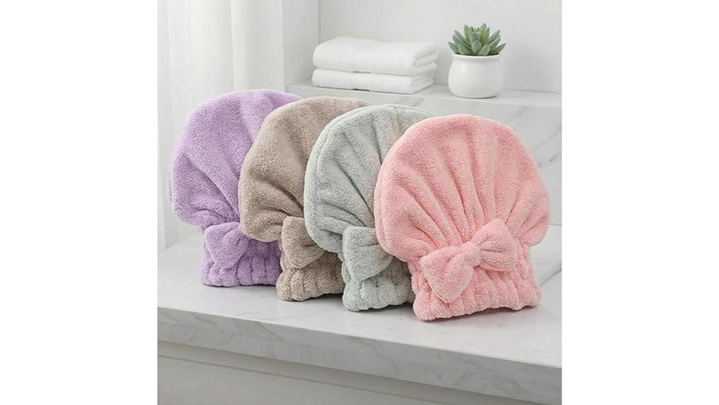 pack of four microfiber turbans