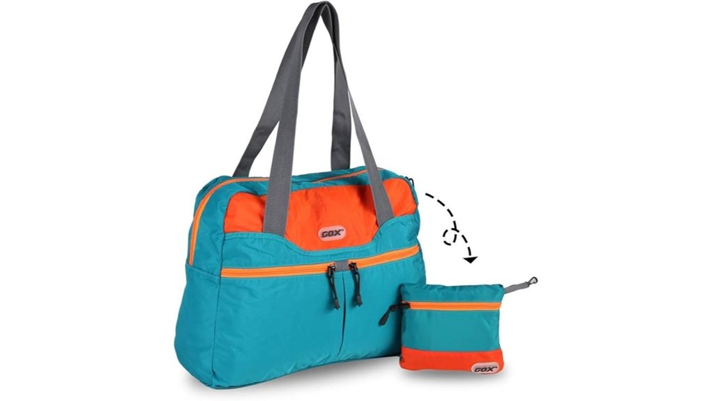 packable nylon weekender tote