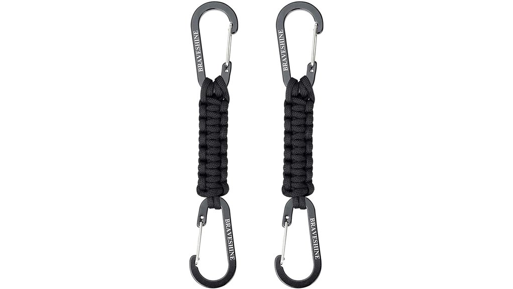paracord carabiner keychain d ring