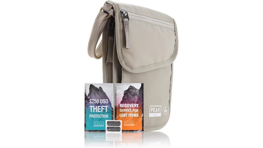 peak rfid neck wallet