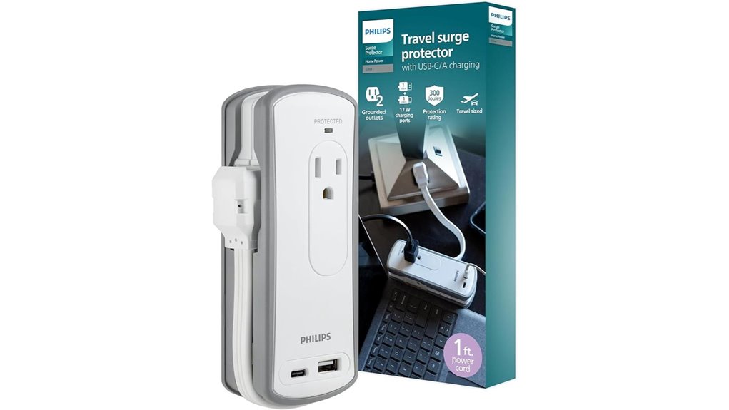 philips travel surge protector with usb