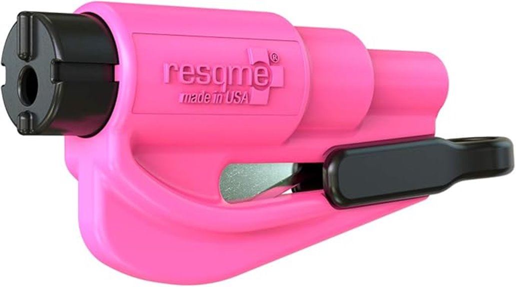 pink emergency car escape keychain