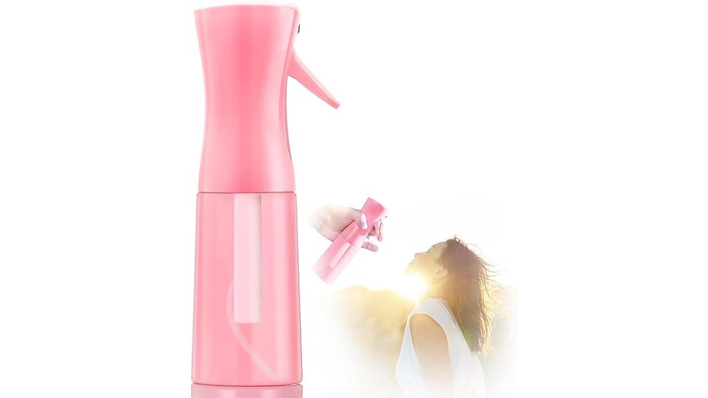 pink refillable continuous mist bottle