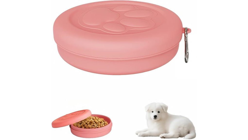 pink small 250ml silicone travel bowl