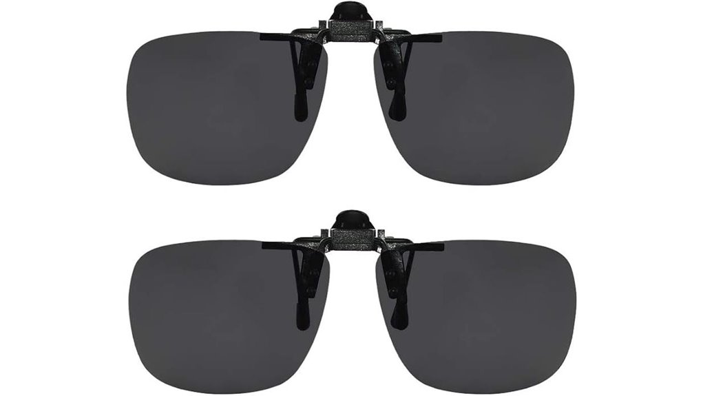 polarized flip up clip on sunglasses