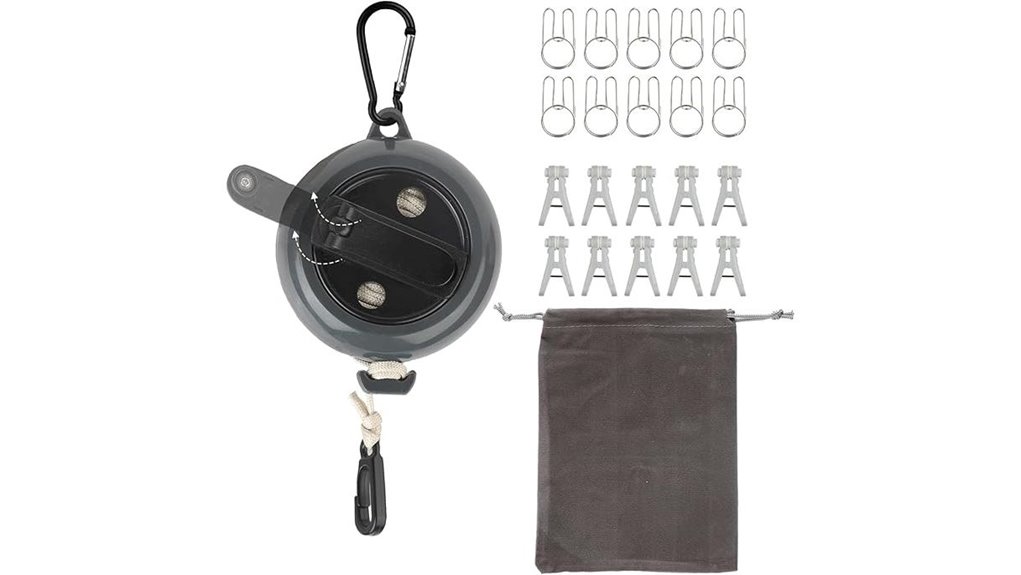 portable 32ft clothesline clips