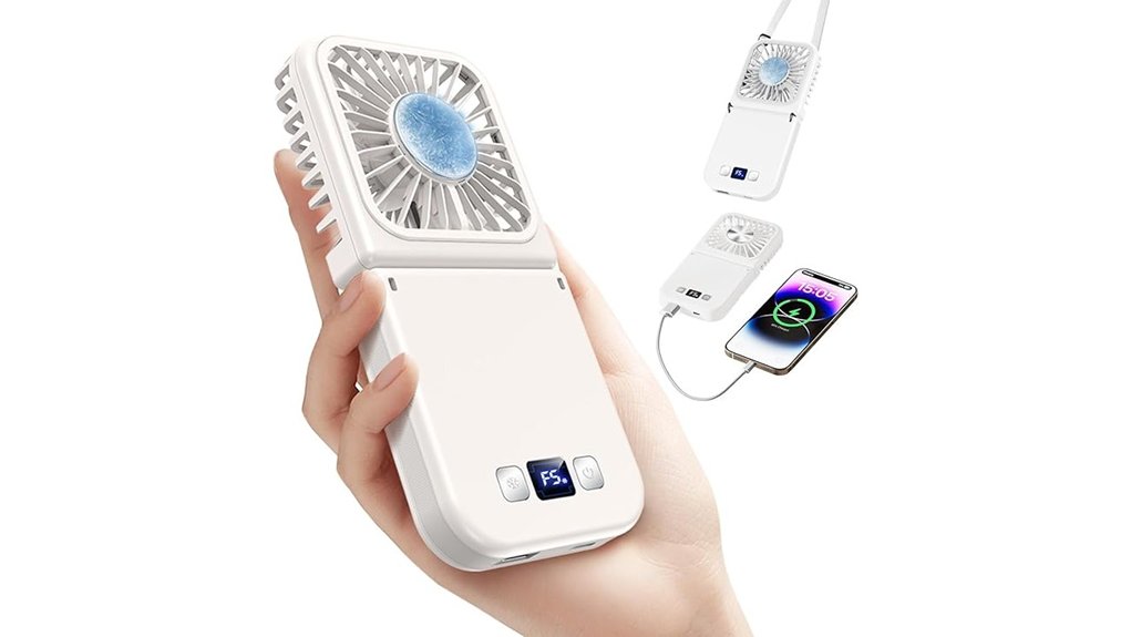 portable 6 in 1 fan powerbank