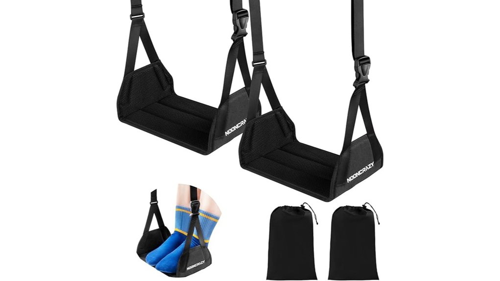 portable airplane foot hammock