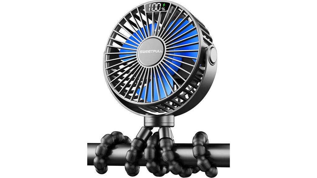 portable clip on stroller fan