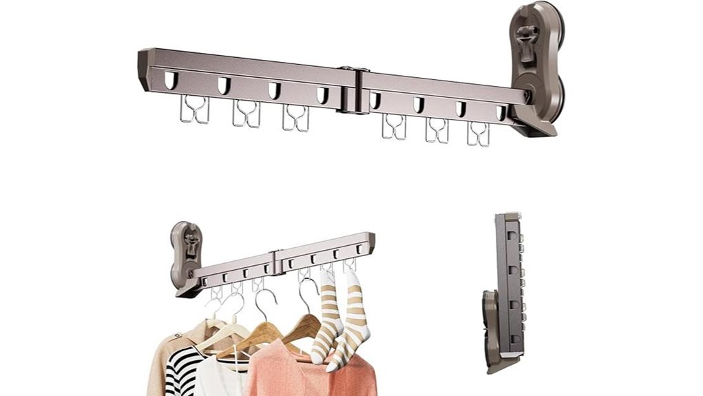 portable drying rack with suction