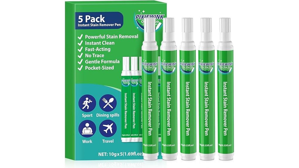 portable five pack clothing stain remover