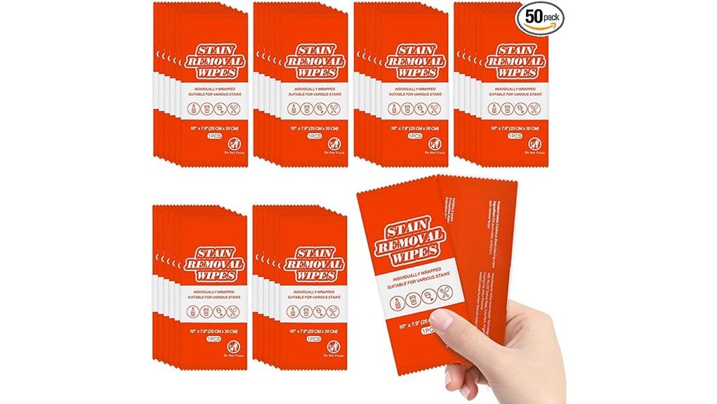 portable individually wrapped stain removers