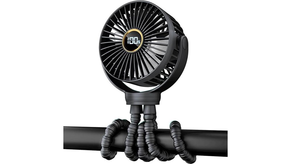 portable rechargeable mini stroller fan