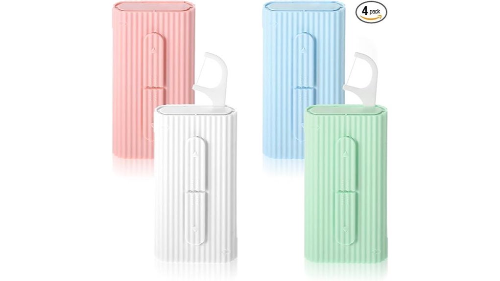 portable refillable dental floss dispensers