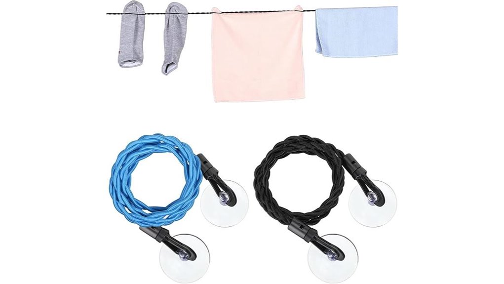 portable retractable clothesline with hooks
