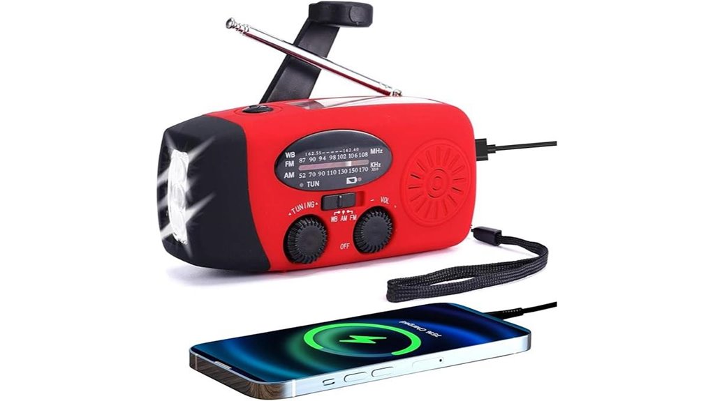 portable solar crank emergency radio