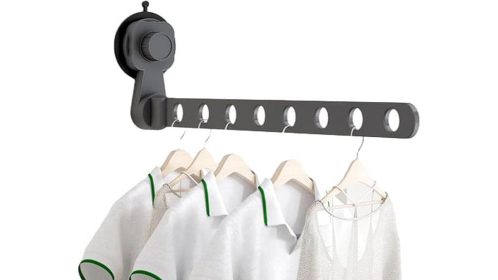 portable suction cup clothes rack