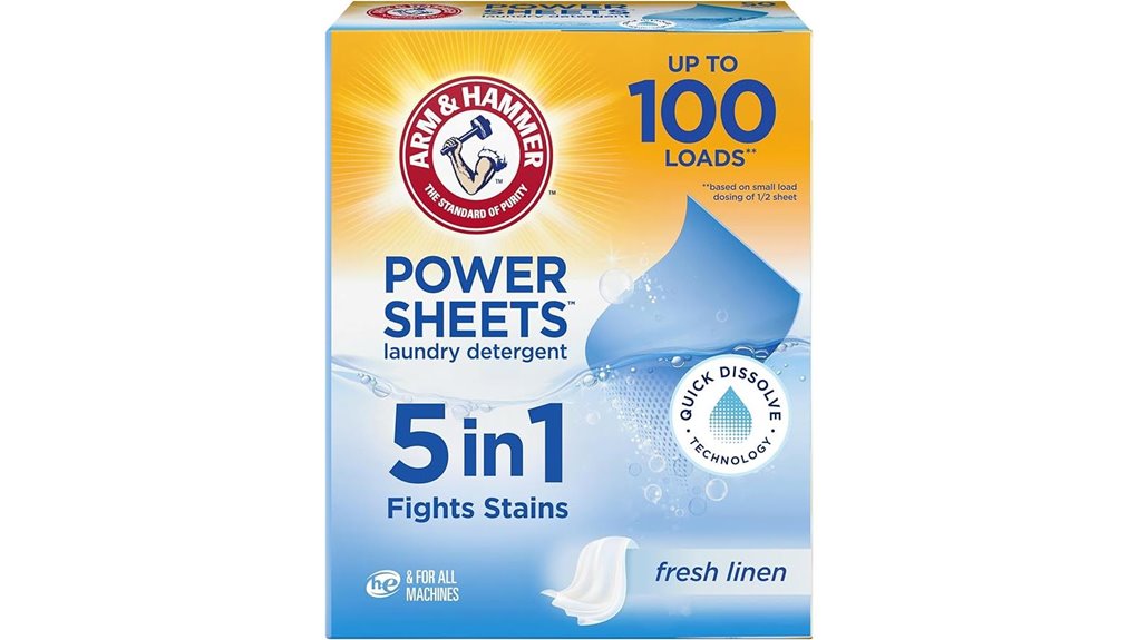 powersheets fresh linen detergent