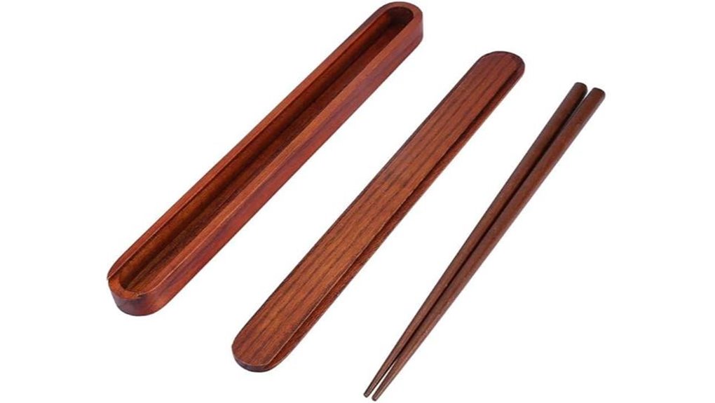 pull case portable wooden chopsticks