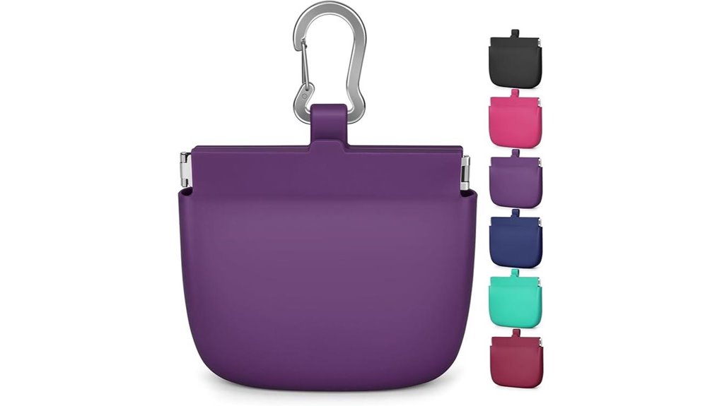 purple one hand silicone treat pouch