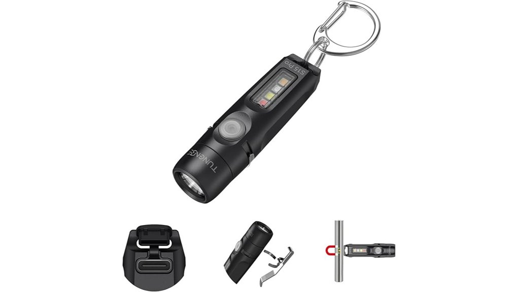 rechargeable 750 lumen usb c keychain