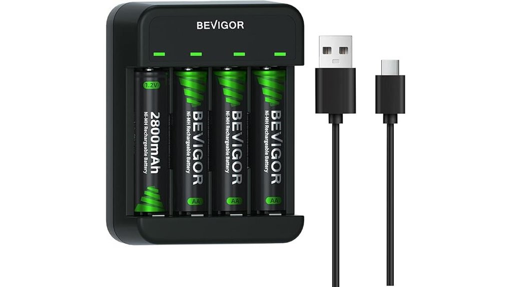 rechargeable aa 2800mah battery kit