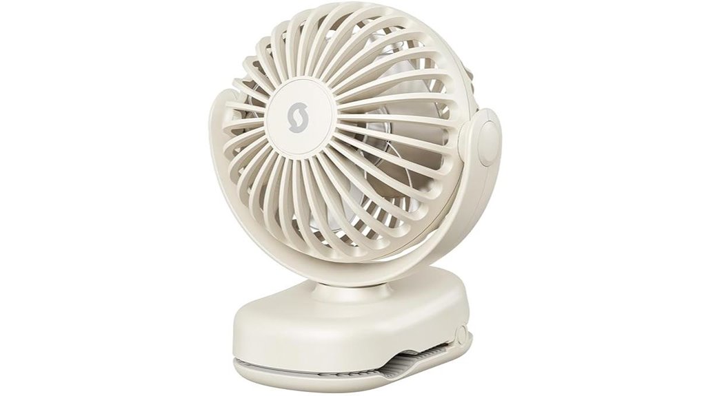 rechargeable clip on mini fan