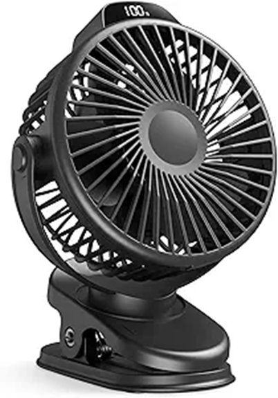 rechargeable clip on mini fan