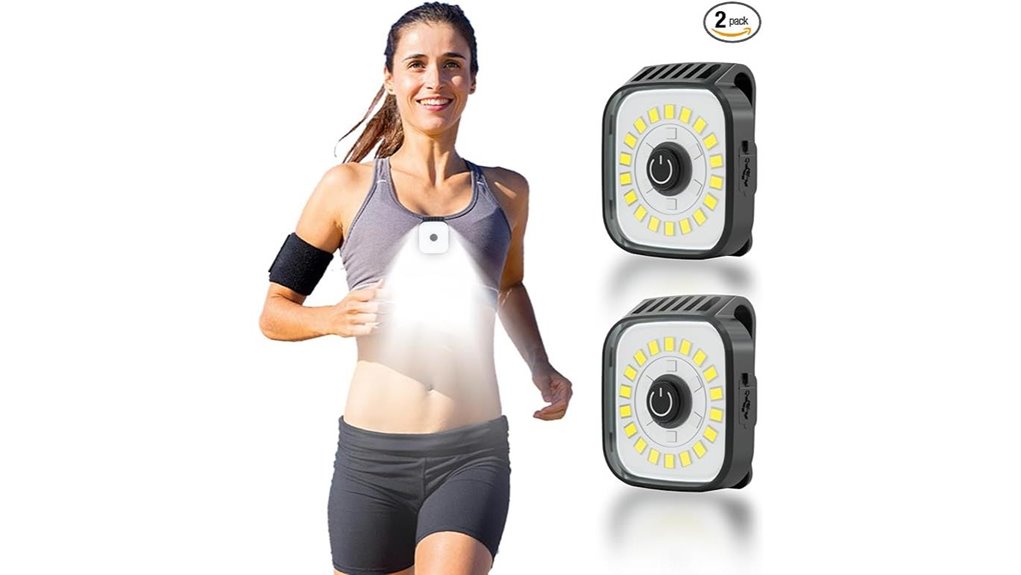 rechargeable mini clip on running lights