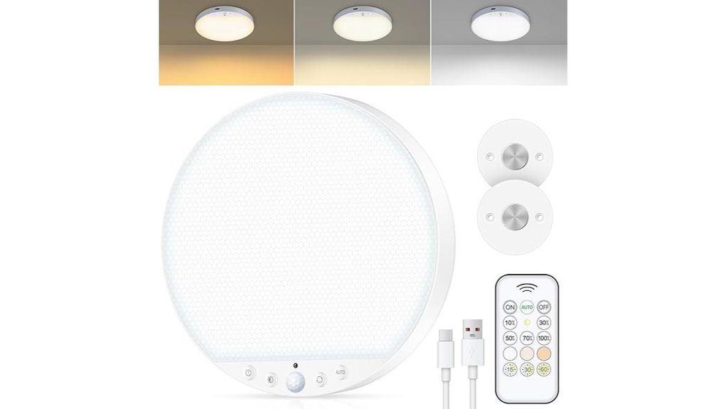 rechargeable motion sensor ceiling light