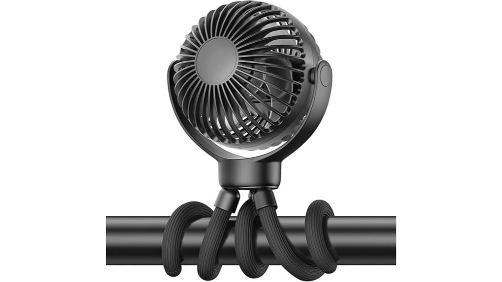 rechargeable three speed stroller fan