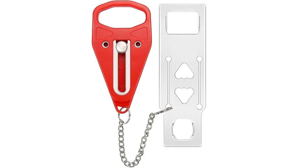 red portable travel door lock