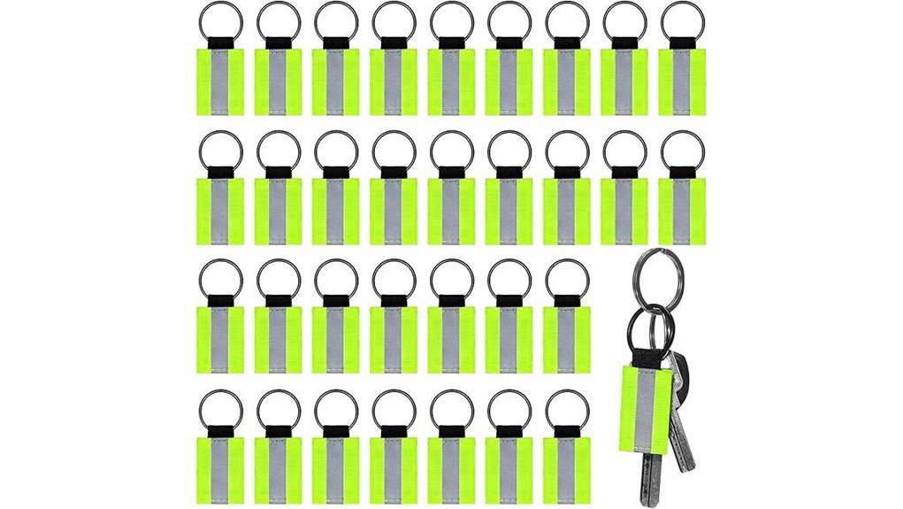 reflective double sided keychain labels
