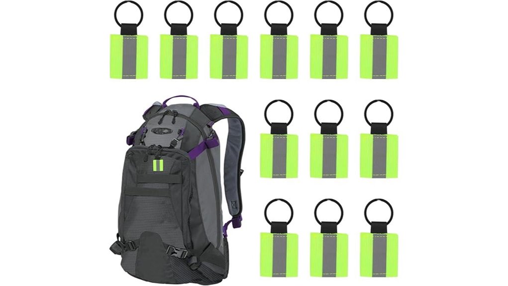 reflective nylon keychain zipper pulls