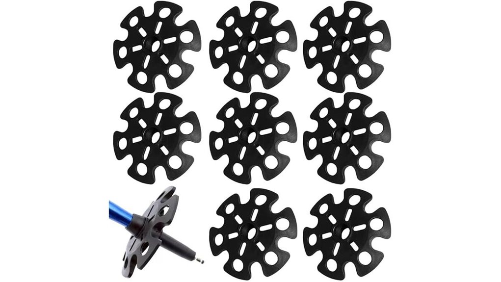 removable snowflake mud baskets