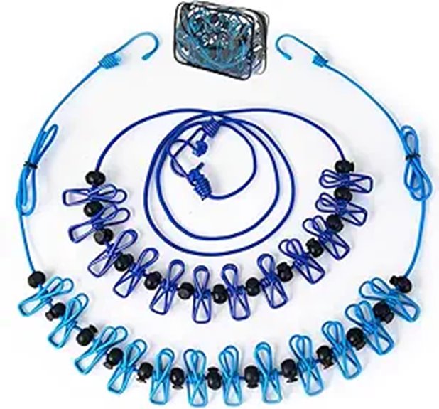 retractable camping clothesline set