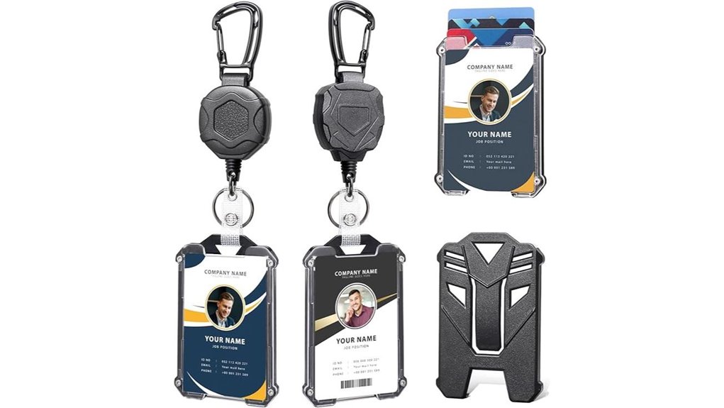 retractable carabiner badge reel