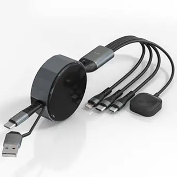 retractable four in one charging cable