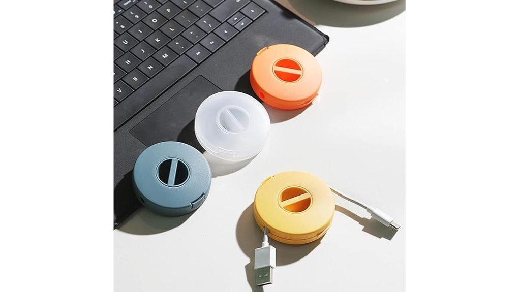 retractable portable cable management organizers