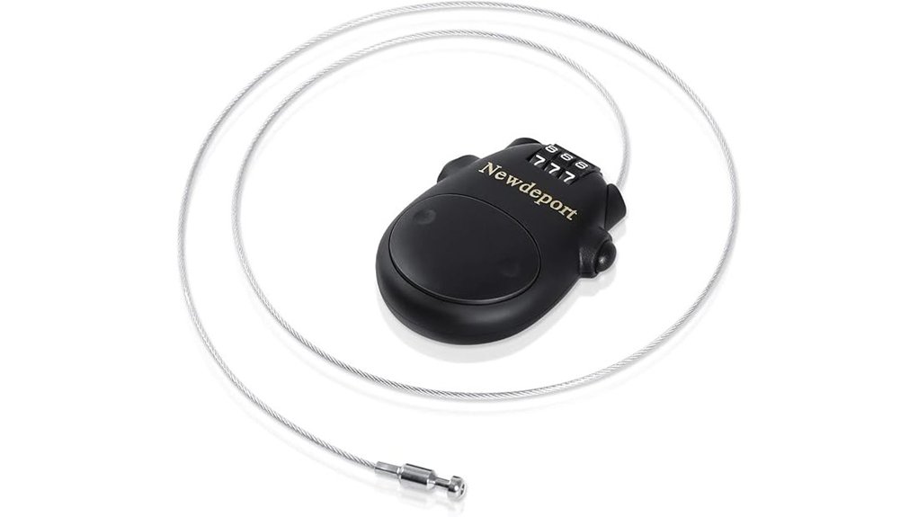 retractable steel snowboard lock