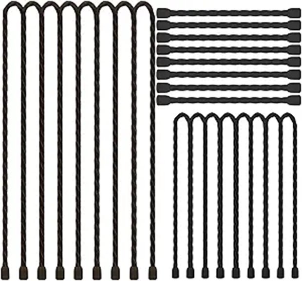 reusable 24pcs black ties