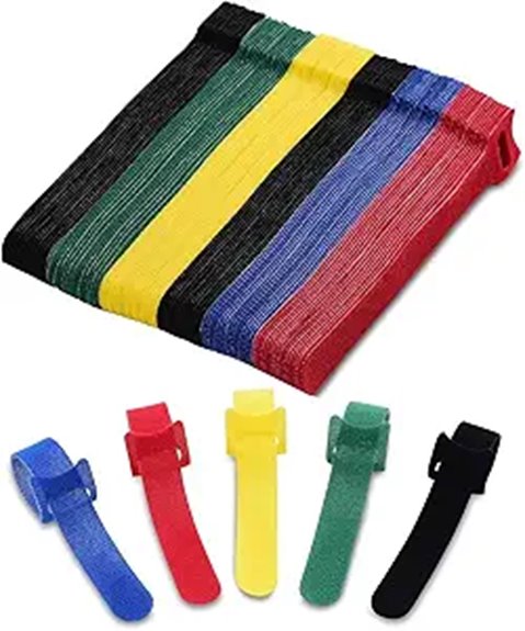 reusable 6 inch hook and loop cable ties