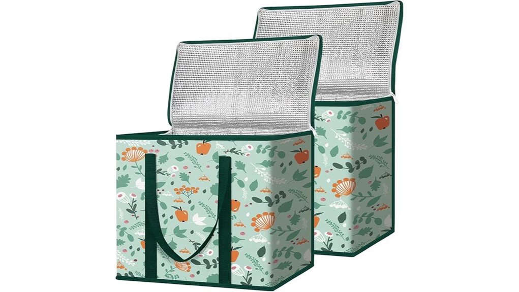 reusable insulated collapsible grocery bags