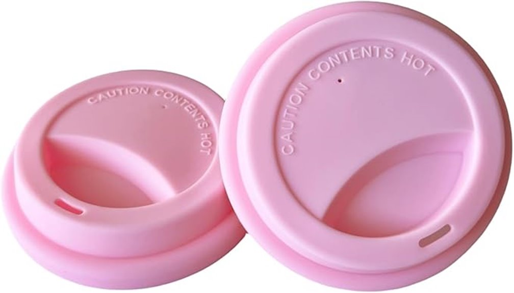 reusable pink silicone cup covers